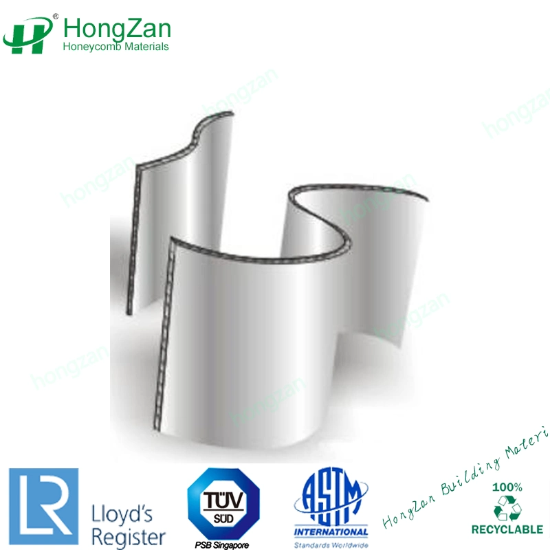 Curved Aluminum Honeycomb Sandwich Panel Decorative Panel