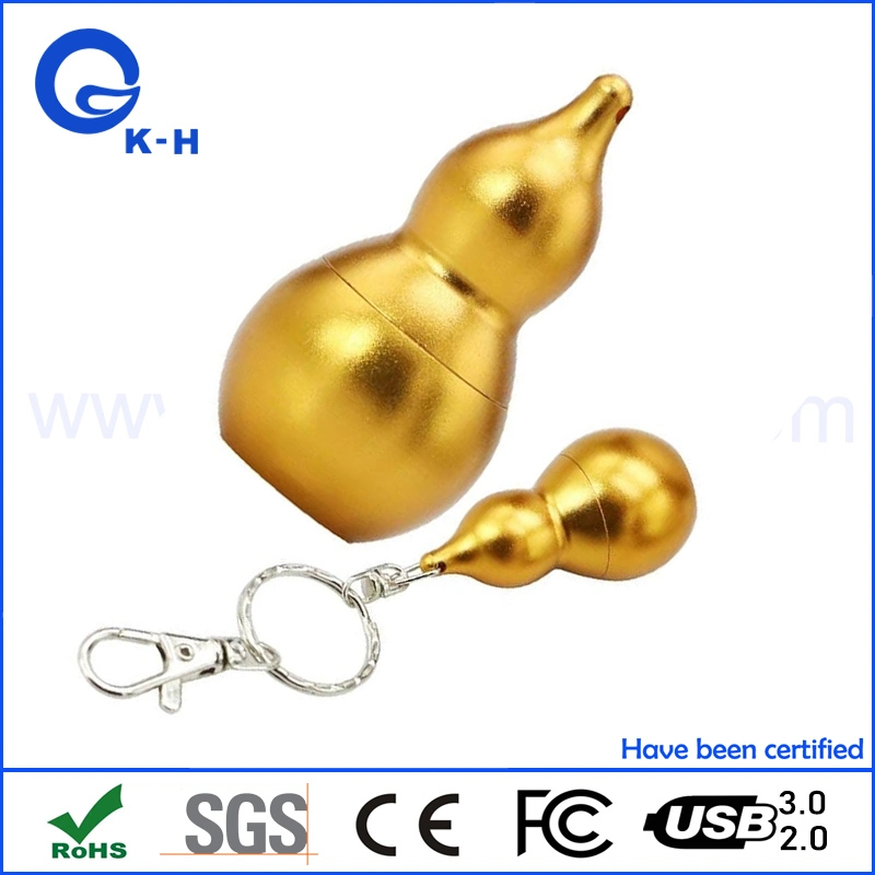 Metal Gourd Shape USB Flash 16GB Memory Disk for Company Gift