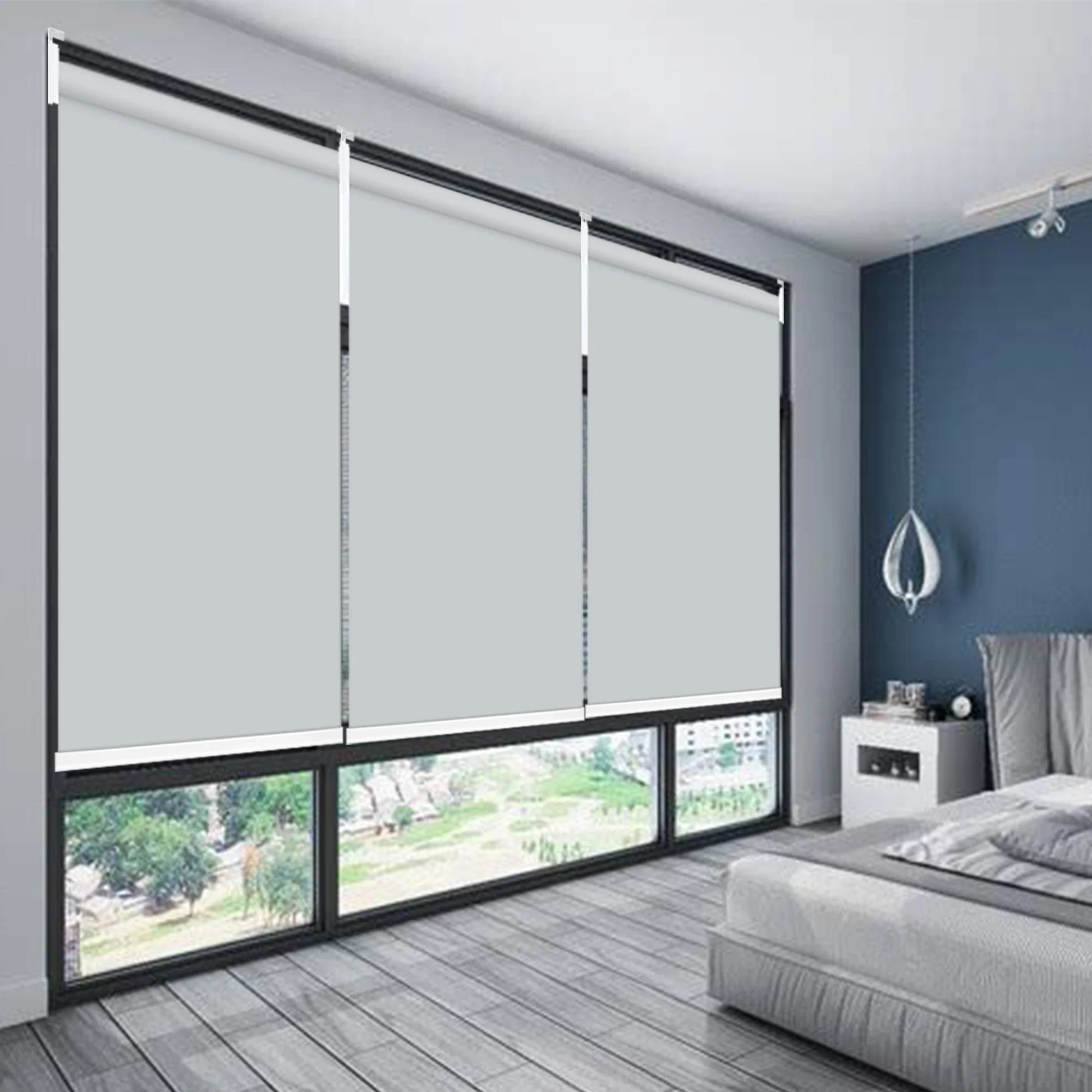 Durable 440GSM PVC Roller Blinds Blockout Window Curtain Fabric Material