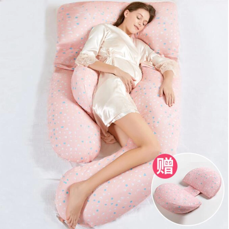 Pregnancy Pillow U-Shape Cooling Cover with Detachable Side Support for Back for Pregnant Women