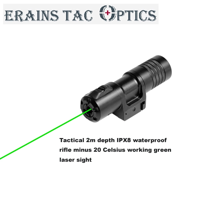 Тактический IPX8 водонепроницаемый минус 20 Цельсий Рабочий снайперский наведение оружия Зеленый лазерный прицел