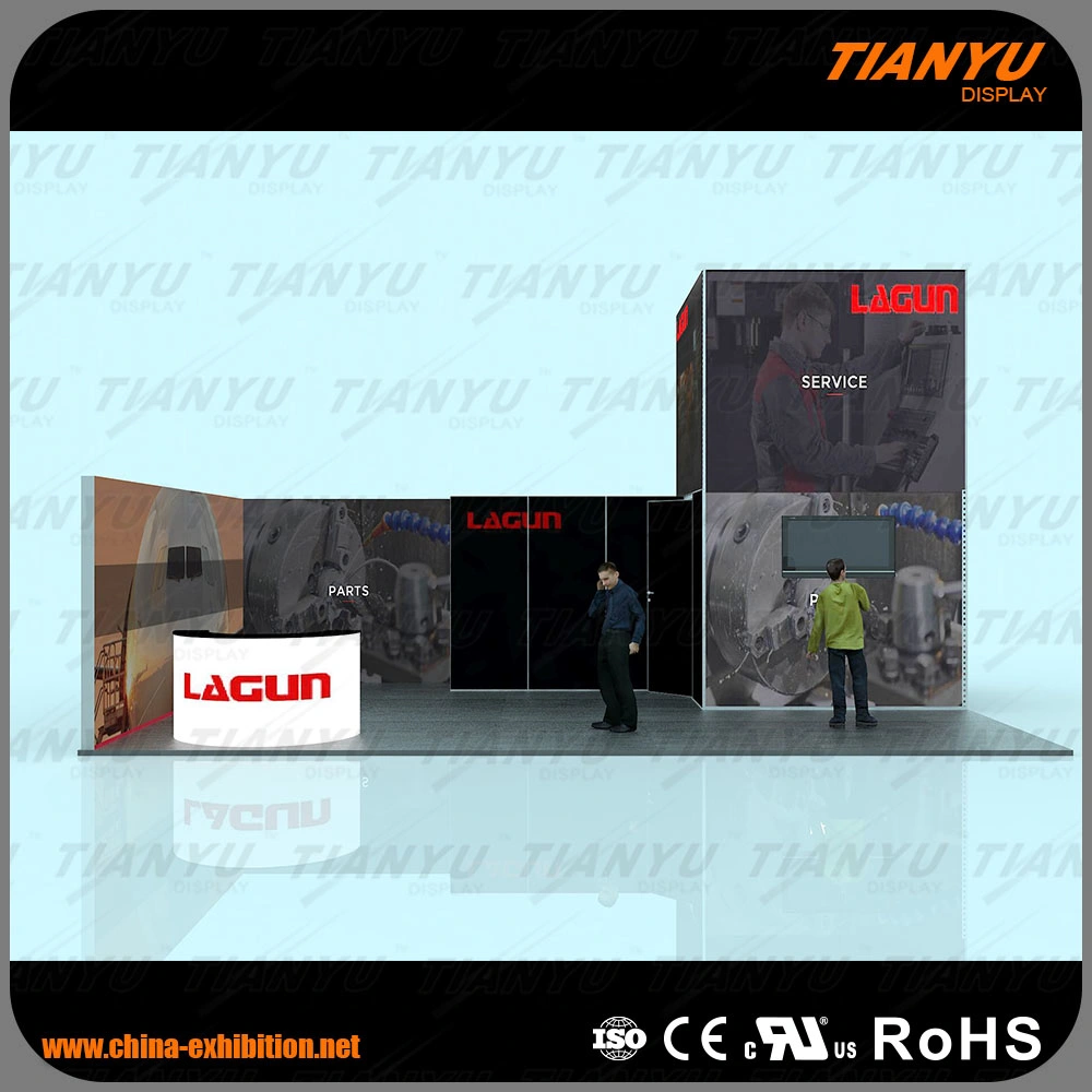 Modern Aluminum Trade Show Display Quick Set up Free Standing 3X6 Exhibition Booth and Stall