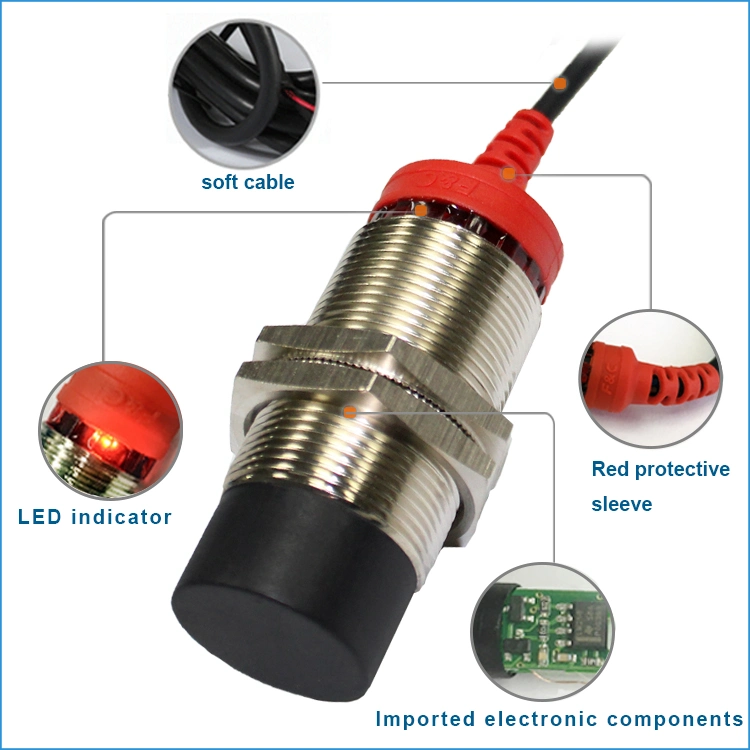 Automated Car 12VDC Unshielded M30 Proximity Switch Sn 15mm