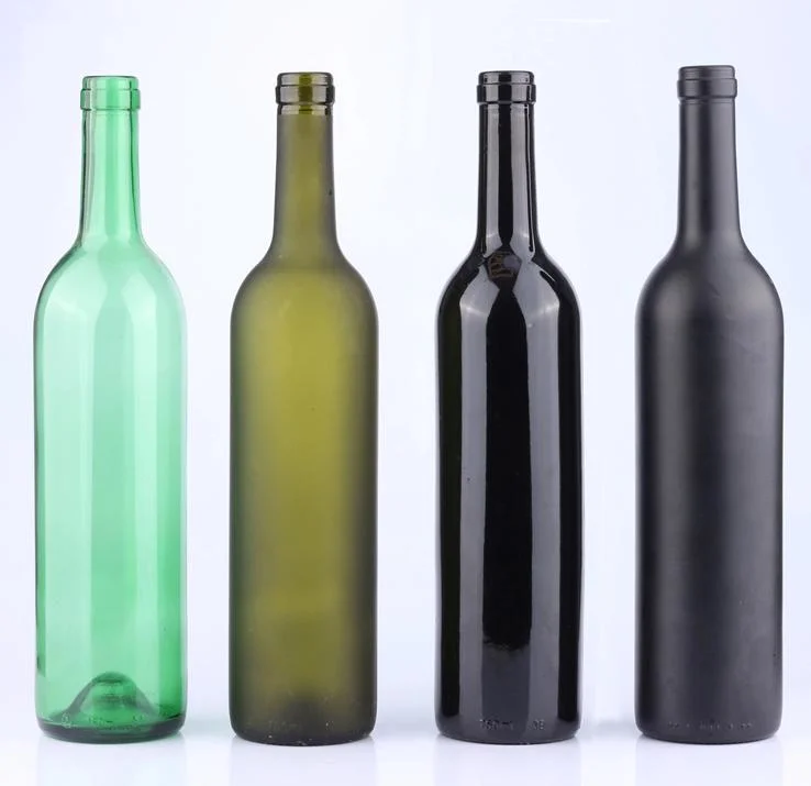 Wholesale/Supplier Blue Empty Glass Wine Bottle with Cork