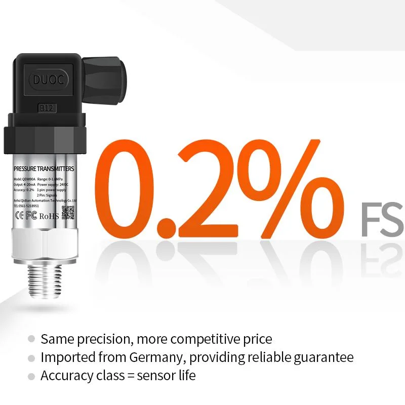 Wasser Öl Kraftstoff Gas Luftdrucktransmitter 4-20mA 0-600bar Druck Sensor Des Sensors