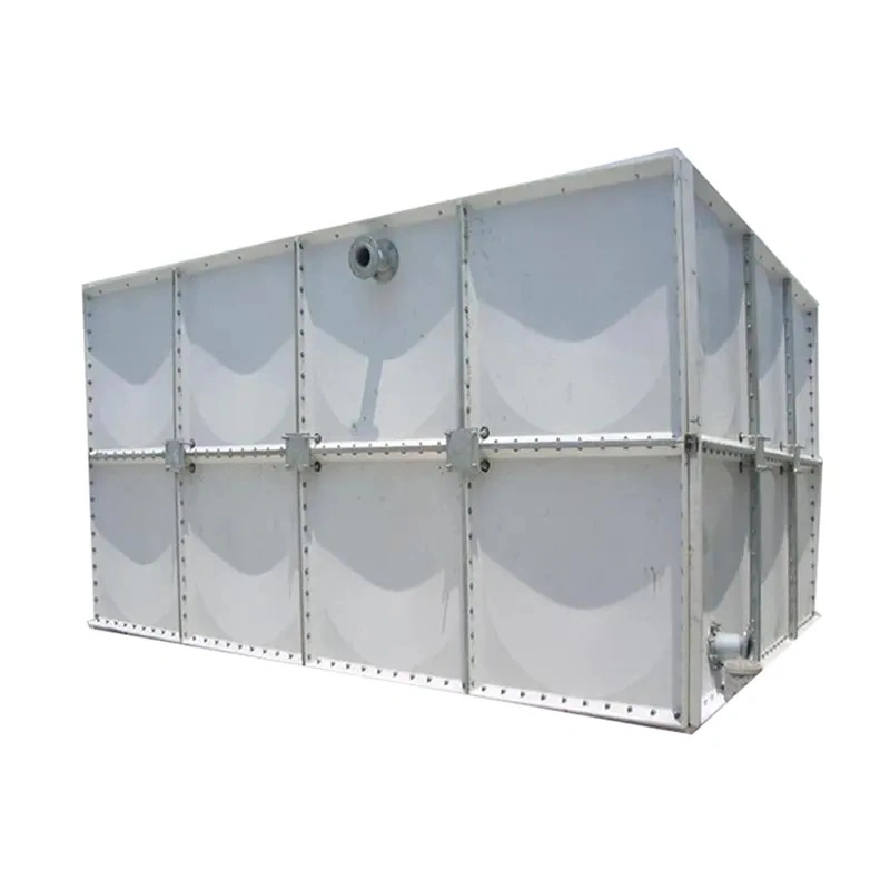 304 Stainless Steel Square Metal Panel Oil Water Storage Tank with Tower