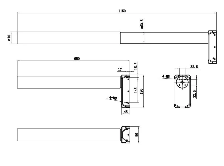 Jiecang hogar tranquilo eléctrica constante la velocidad de obturación de rodillo de inteligencia de 110V/230V Fuente de alimentación AC Motor tubular lineal con interruptor de límite mecánico