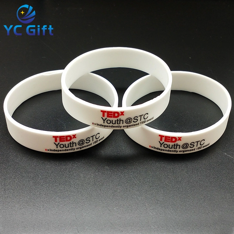 Customized Wrist Band Supplies Colorful Any Logo Silicone Wristband/Bracelets for Promotion Gift