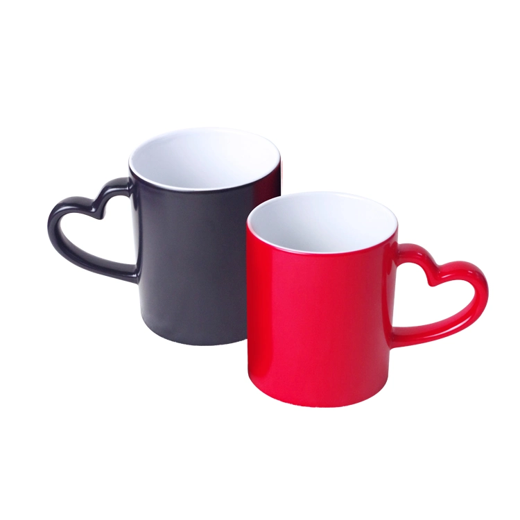 Vente à chaud 11 Oz Personnaliser l'image Sublimation revêtement changement de couleur Tasse pour cadeaux promotionnels