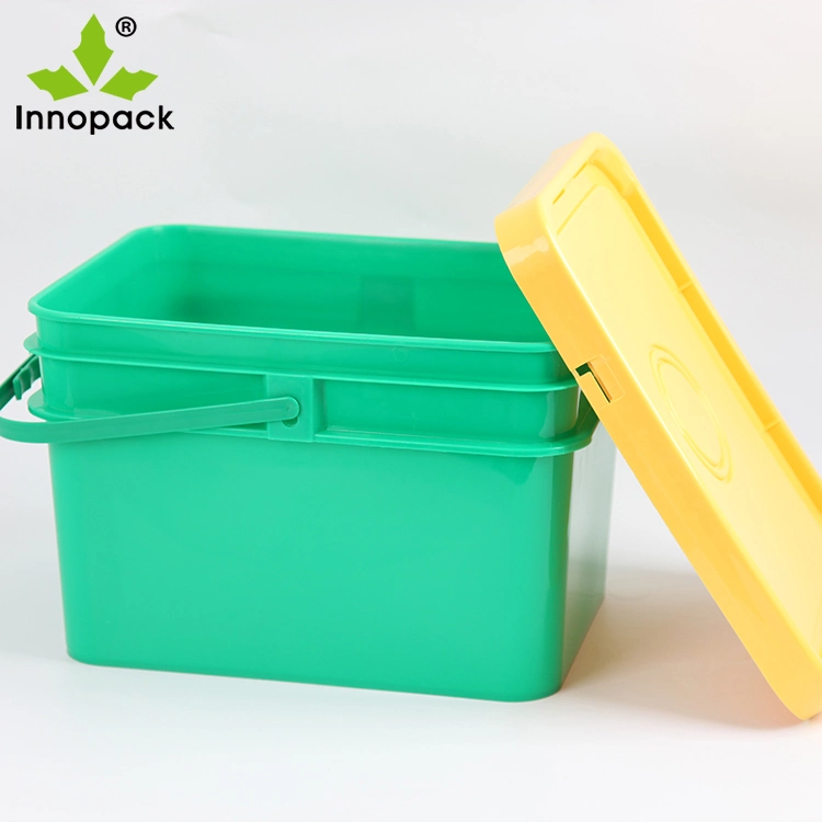 20L Rectangular Plastic Bucket Food Grade FDA with Lid and Handle