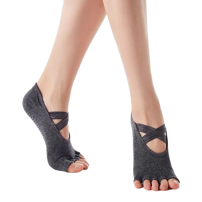 Wholesale/Supplier Women Cotton Non Slip Toe Grip Sport Yoga Socks