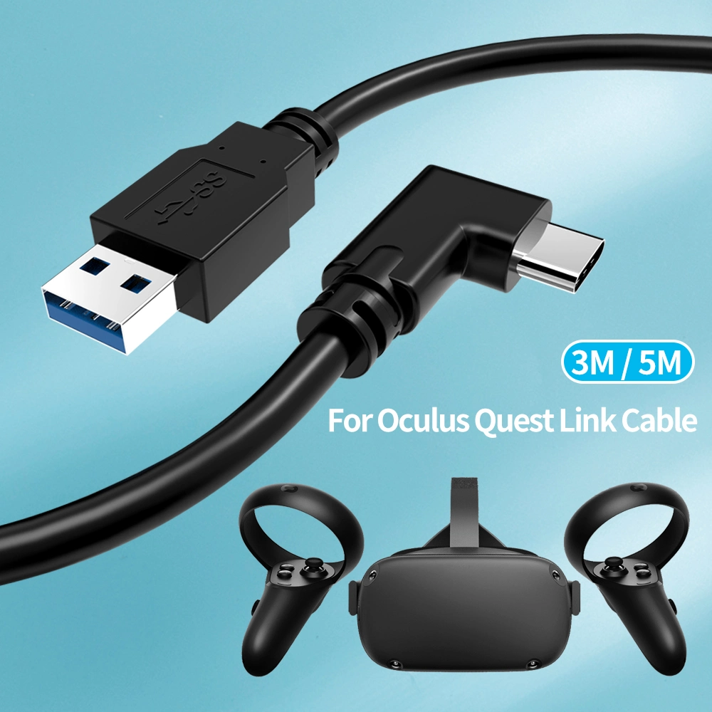 Alta velocidad de carga 60W EP de 5 Gbps de 5m de USB 3.2 Tipo de Gen1 C Cable Link Cable Vr Auriculares para Meta Oculus Quest PRO