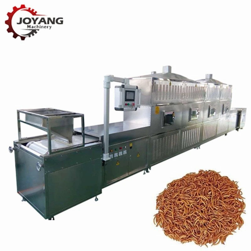 Industrial Microwave Insect Grasshopper Yellow Mealworm Black Soldier Fly Larva Larvae Dehydration Drying Machine