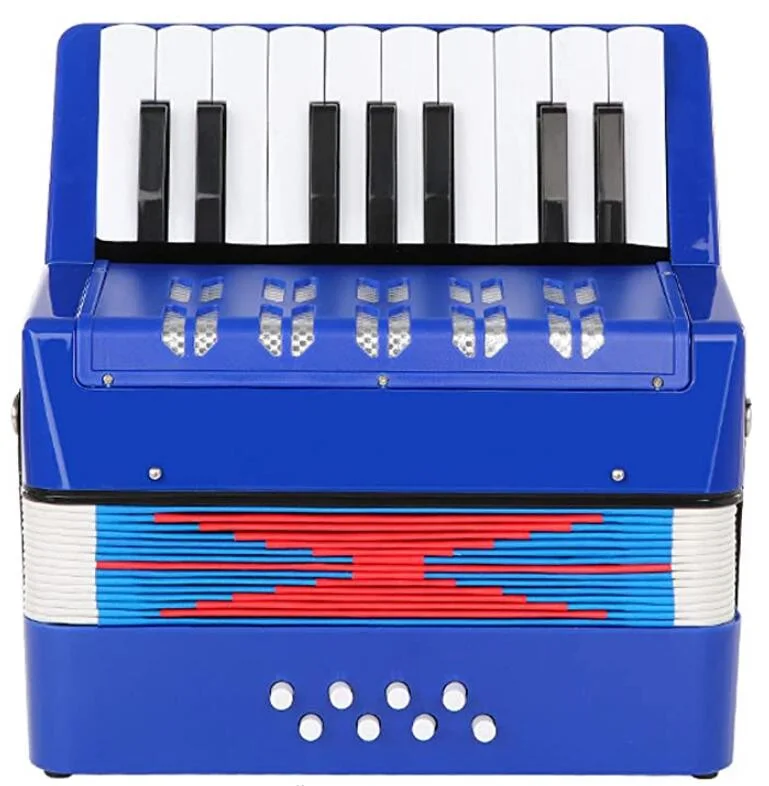 17 de la tecla 8 Bass pequeños Mini Toy Piano acordeón a los niños Los niños para la educación un instrumento musical, caja de regalo con color