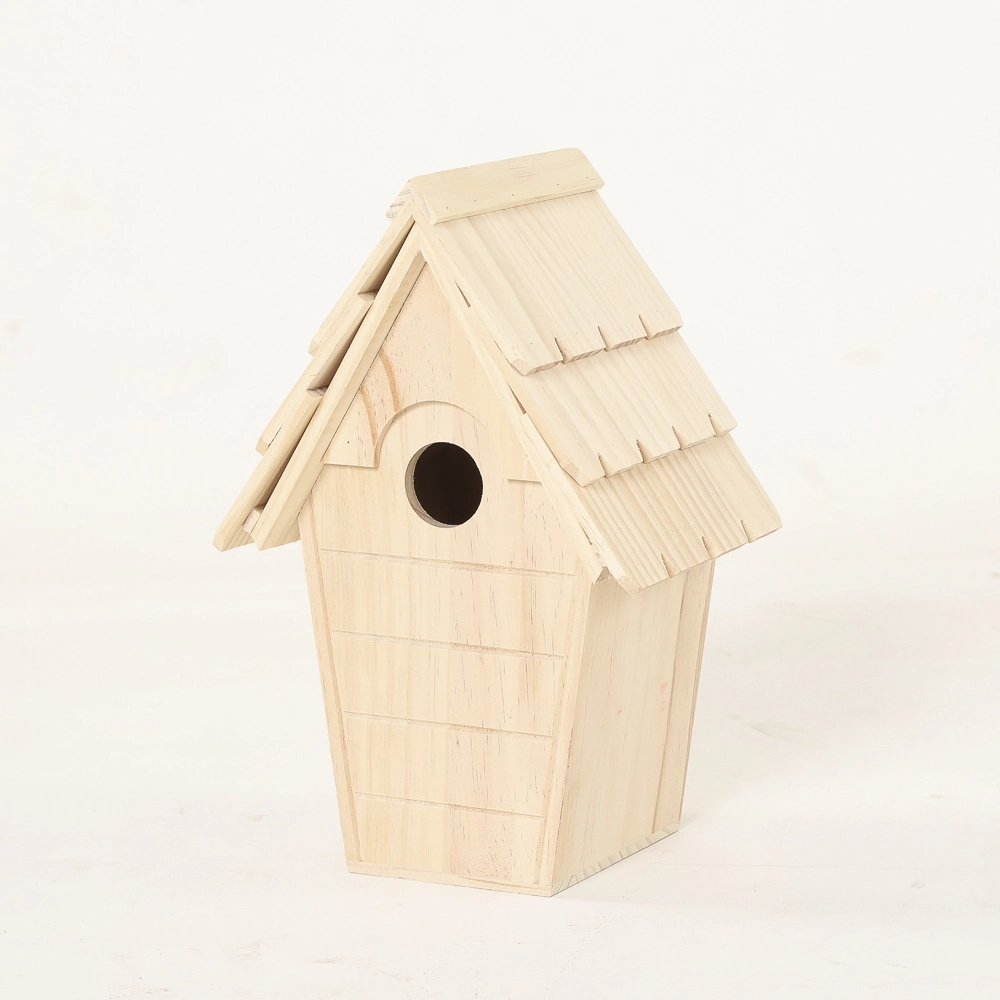 Outdoor Birdhouse Decorative Wooden Garden DIY Bird House