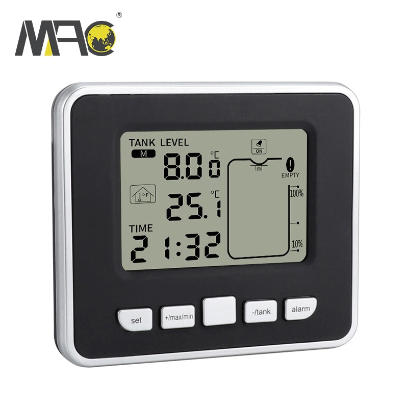 Macsensor 15m Wireless Ultrasonic Water Tank Liquid Depth Level Sensor with Temperature Display