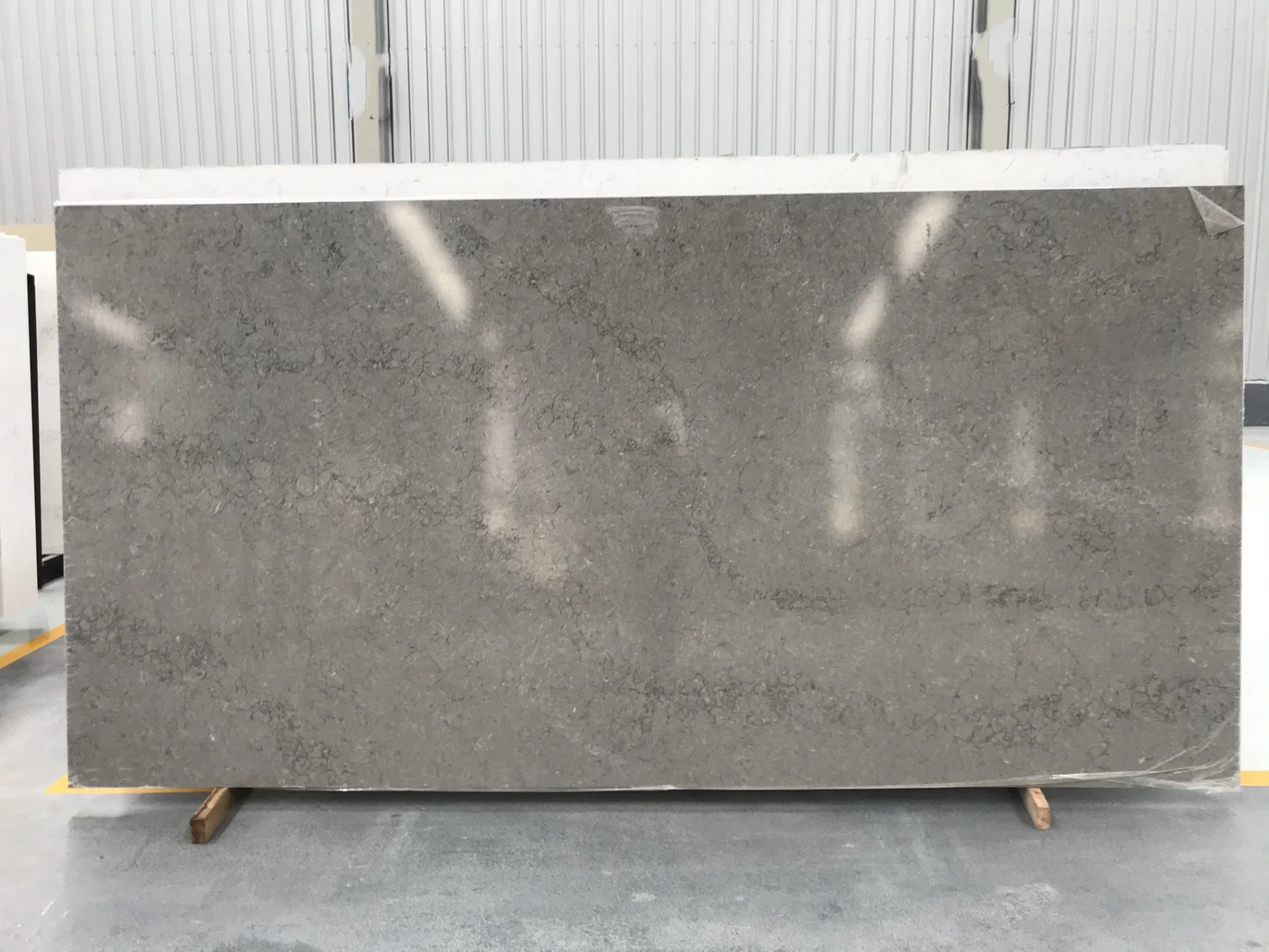 Turbin Grey Kitchen Cabinet Countertops Island Artificial Stone Slab Quartz Tiles