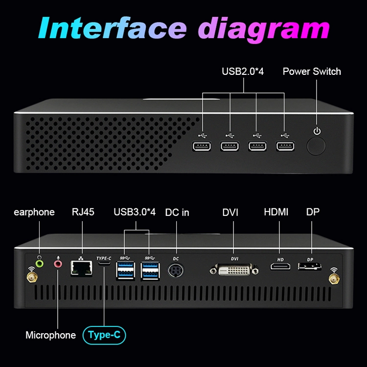 Core i7 de los juegos de juegos portátil el ordenador de sobremesa Mini PC PC