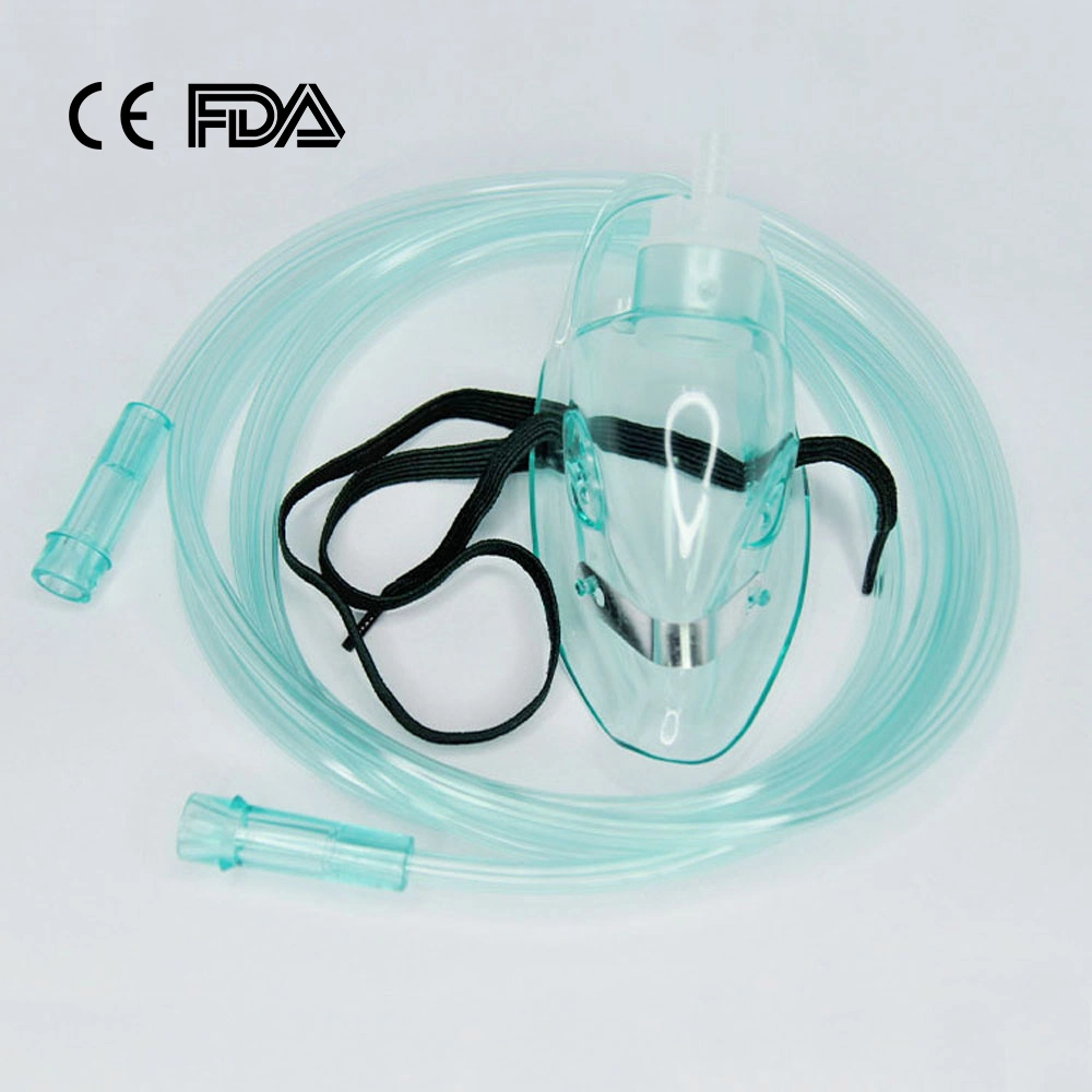 Oxygen Mask Factory Hospital Medical Plastic Disposable Oxygen Face Mask Adult XL/L, Pediatric M/S Size with CE, FDA Green