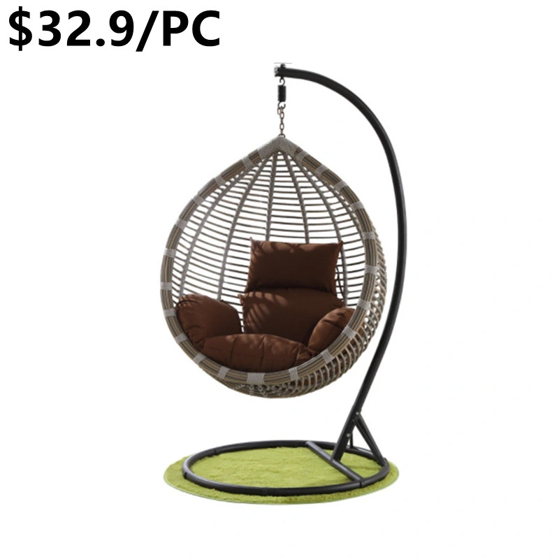 Swivel Hanging Egg Modern Patio Garden Rattan Wicker Swing Chair