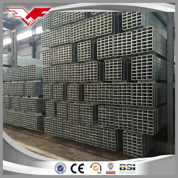 Ms Z40/Z60/Z80/Z100/Z120/Z140/Z150/Z180/Z200 Galvanized Square Steel Tube/Rectangular Steel Tube for Fencing Post, Handrail, Greenhouse