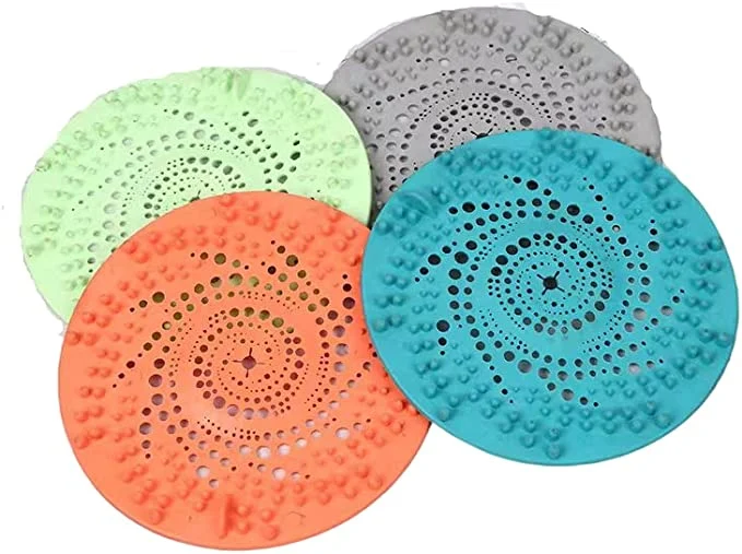 Bathroom Kitchen Apartment Hair Collector Durable TPR Hair Collector Shower Drain Cover Silicone Filter