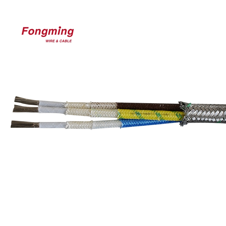 350c Degree High Temperature Resistance Fiberglass Wrapping Multiple Electrical Nickel Cable