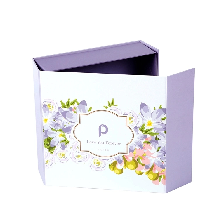 Custom 1200GSM Paper Board Packaging Cmyk Birthday Purple Gift Box for Packing