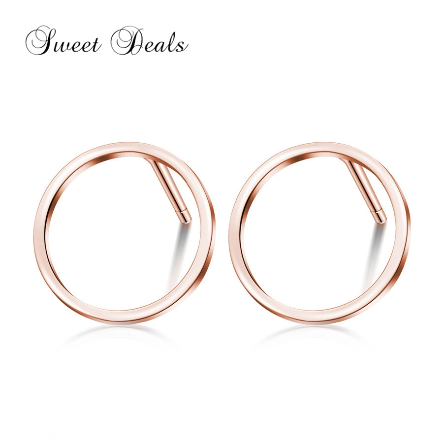 Geometrical Round Shape Stud Earrings Fashion Jewelry