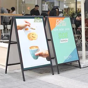 Outdoor Iron Billboard Display Card Door Vertical Double-Sided Poster Rack a Frame Standee Display