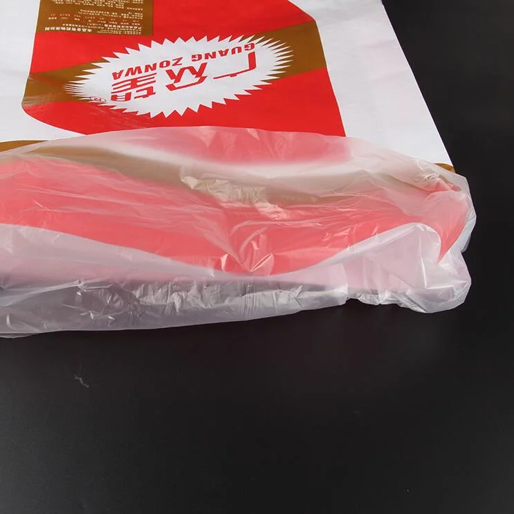 PP Woven Bag with PE Liner Bag and Paper Tape Seam Bottom for Packaging The Poultry Feed