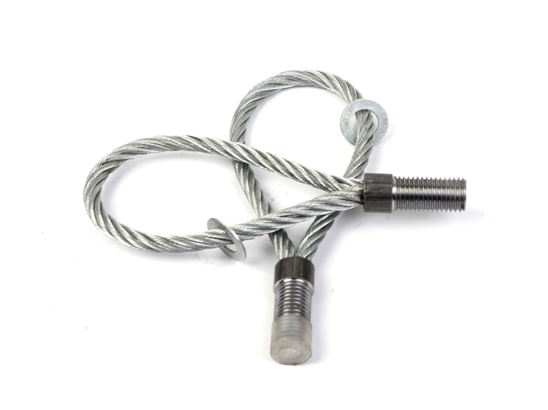 Lifting Sling Insert Braided Steel Wire Rope Sling Assembly Reinforced Threaded Sleeve