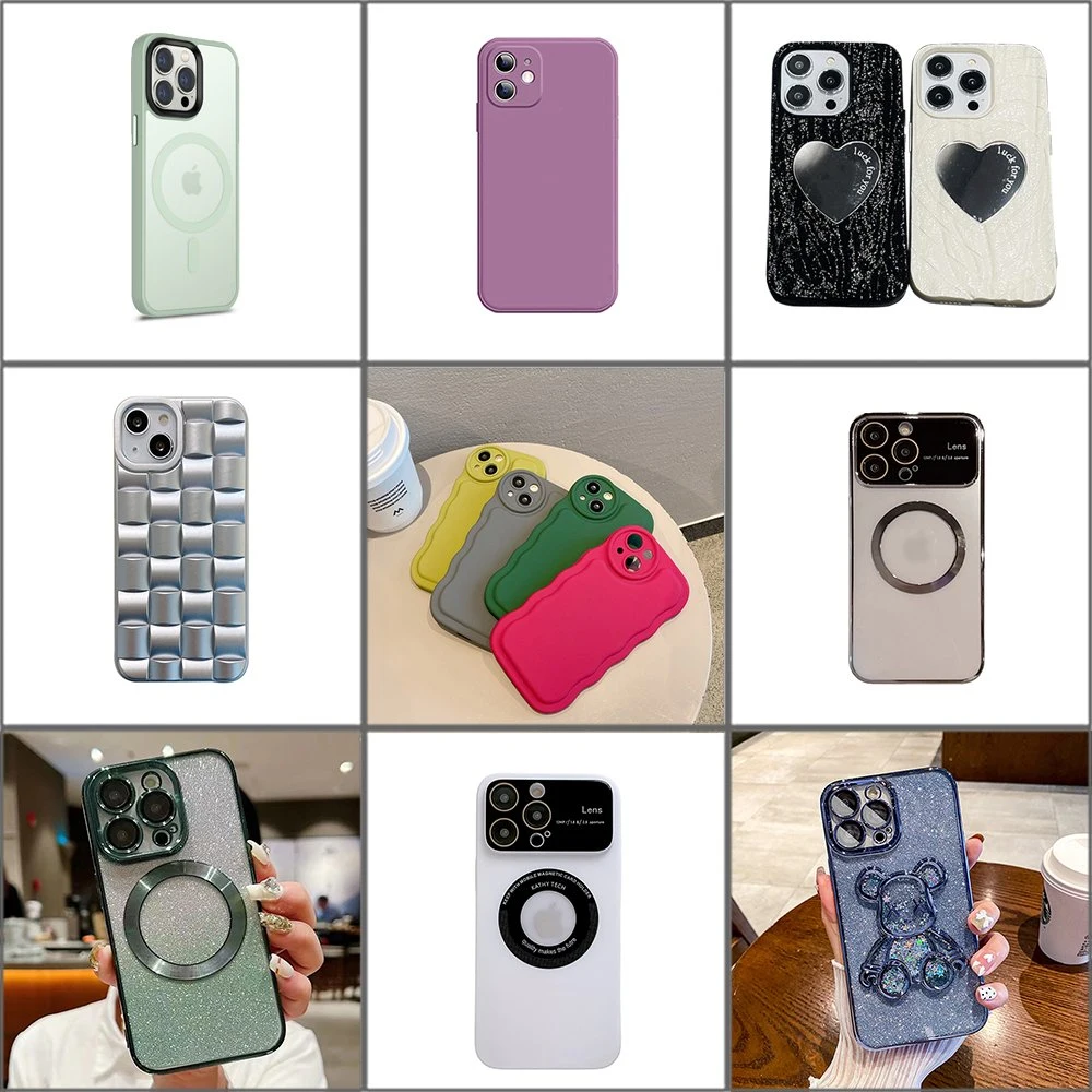 Fábrica Hot Sale TPU Metal botones transparentes Magnetic Frosted Skin-friendly Fundas para teléfonos móviles