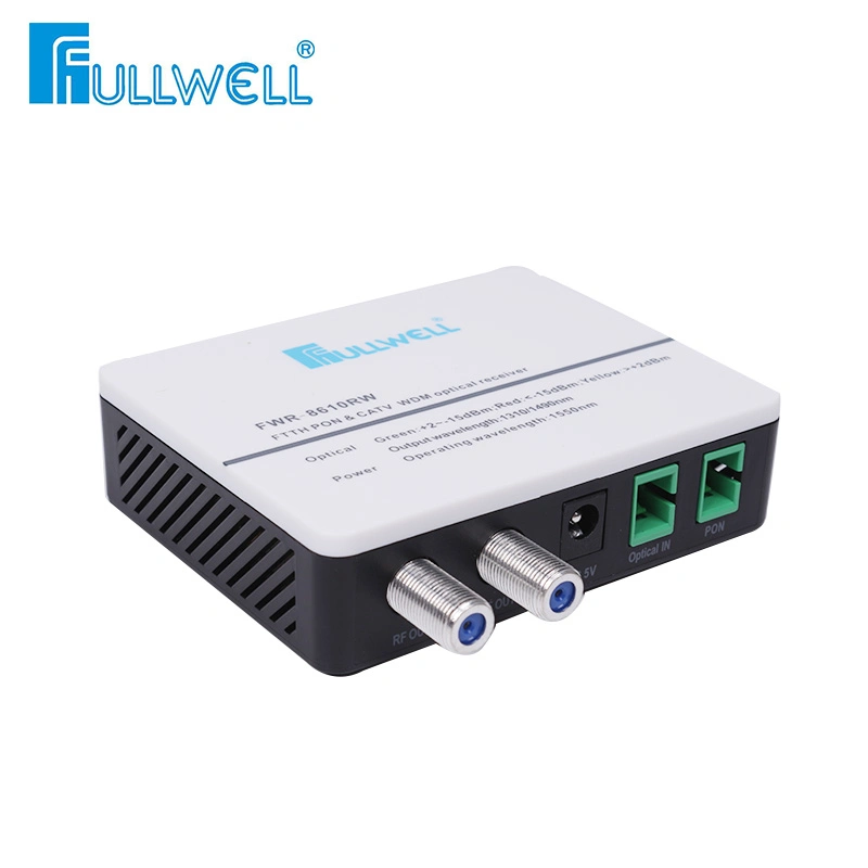 Fullwell Fwr-8610RW FTTH CATV Receptor Óptico de Fibra com Caixa de Plástico