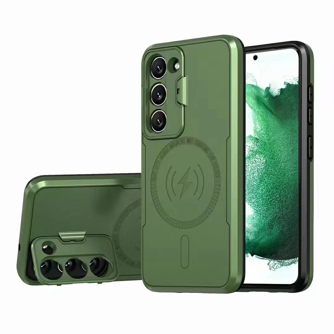 Nuevo Modelo A54 2 en 1 Magnetic Armor Teléfono móvil Funda con soporte para cámara cubierta para soporte de soporte para Samsung A54 S23 Ultra S22 S21 S20 Fe