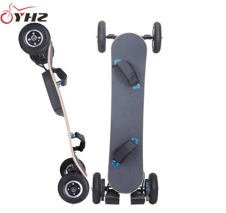 4-PU-Wheels Offroad Bambú Skateboard con Control remoto eléctrico Skateboard