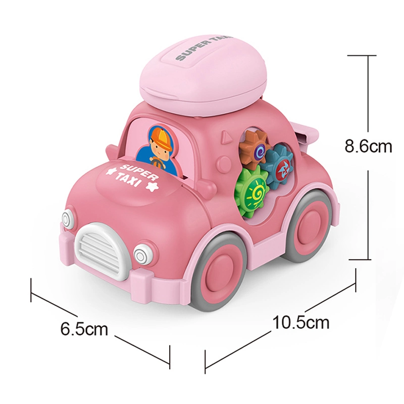 Multi Color Mini Baby Cartoon Trägheit Taxi Kind Push und Go Vehicle Non-Battery Kinder Spielzeug Reibung Autos für Vorschule Kleinkind