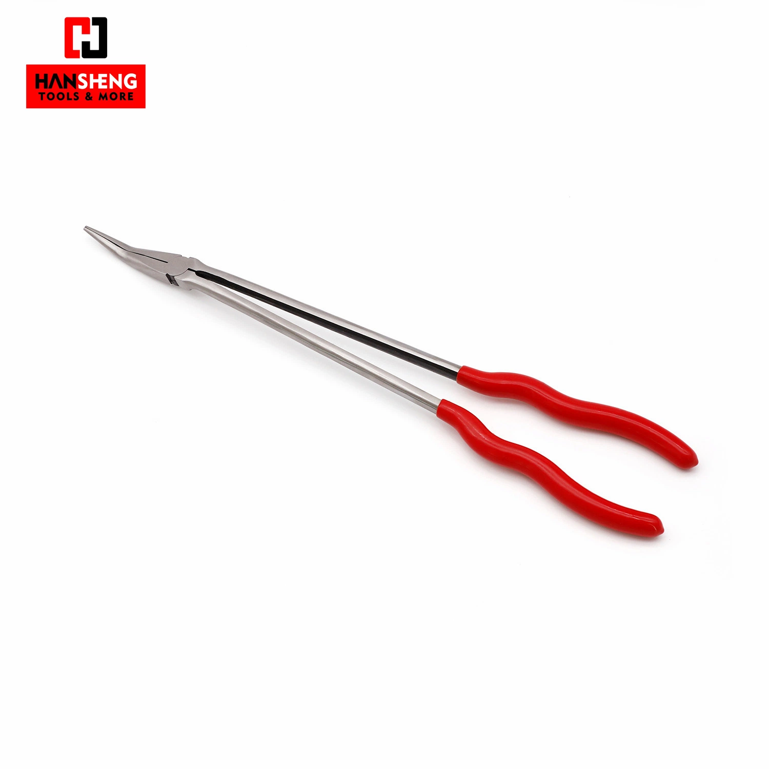 11", 16", Made of Carbon Steel, with Dipped Handles, Polish, 20 Degree Long Reach Pliers