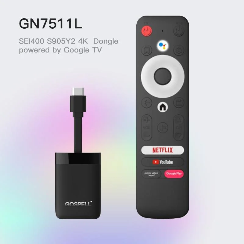 TV Box 4K H/D Smart TV Dongle Small TV Stick Android 10 S905y2 Quad Core Lpddr4 2GB+8GB 2.4G&5g Dual WiFi with Remote