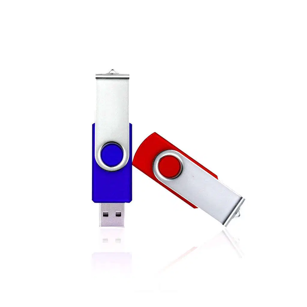 Unidade USB de pendrive com vendas a quente, com Memory Stick rotativo metálico de 4 GB Unidade flash USB de 16 GB e 32 GB com unidade flash USB Unidade de caneta de disco