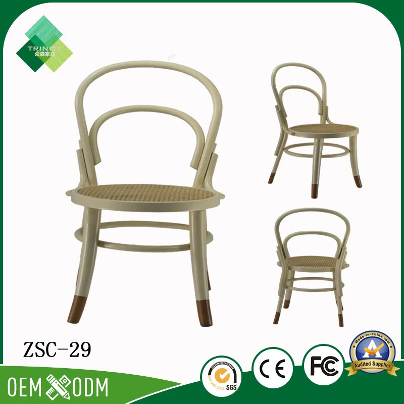 Chaise en bois cintré minimaliste Chaise en rotin pour l'Hôtel Restaurant (ZSC-29)