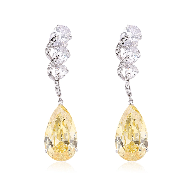 Yellow Gold Earrings Water Drop Earrings for Women