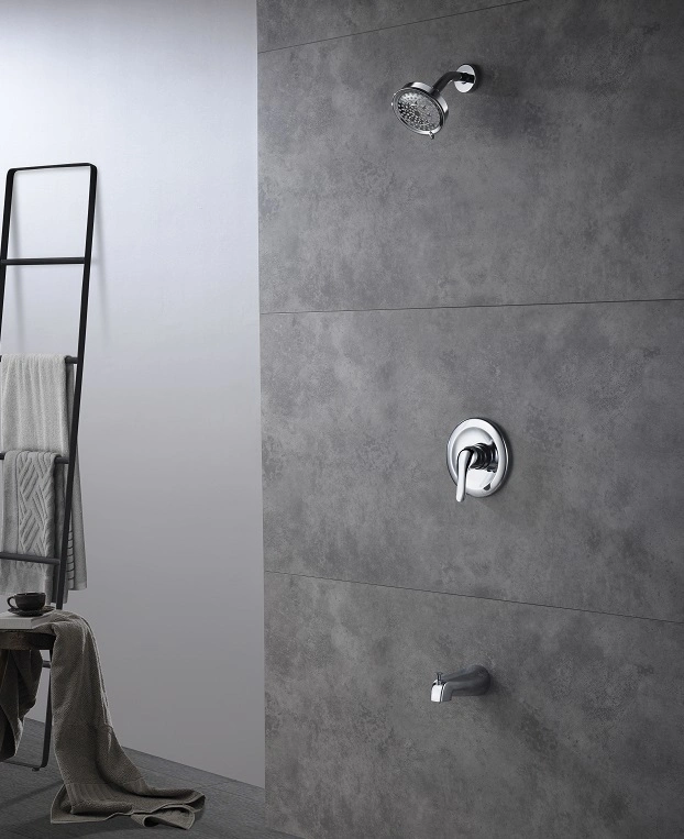 Landonbath Black Pressure Balance Valve Upc Watersense Wall Mounted Bath Bathroom Rain Faucet Concealed Shower Set