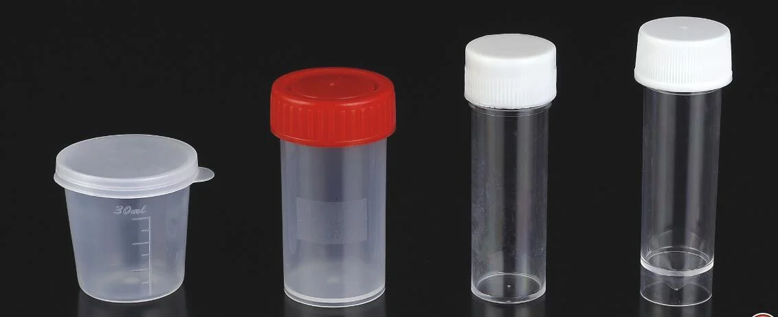 Medical Polymer Materials 25ml Sputum Container Skirted Bottom