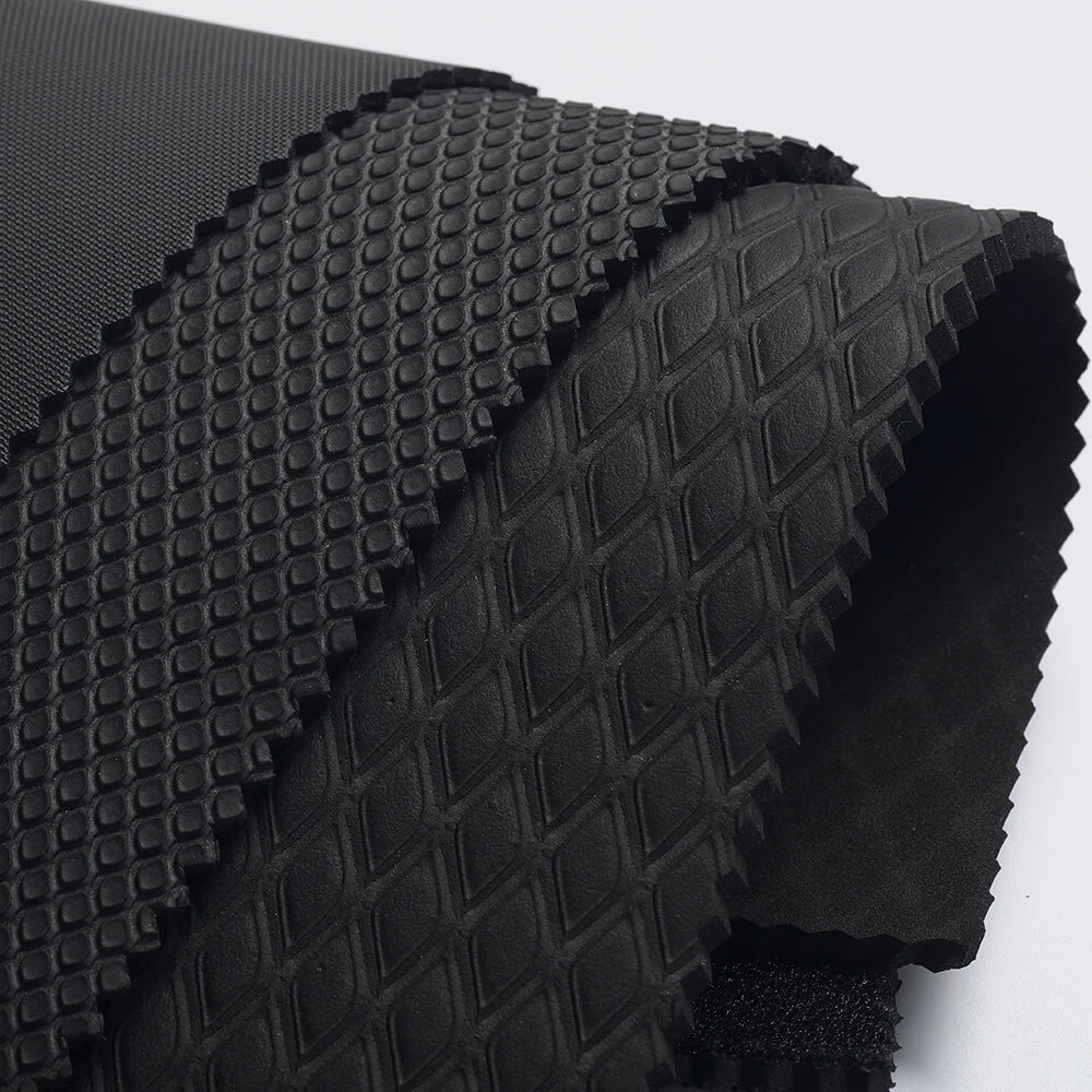 Anti Slip Sharkskin 3mm Black Nylon Fabric Embossed Cr Foam Neoprene Material