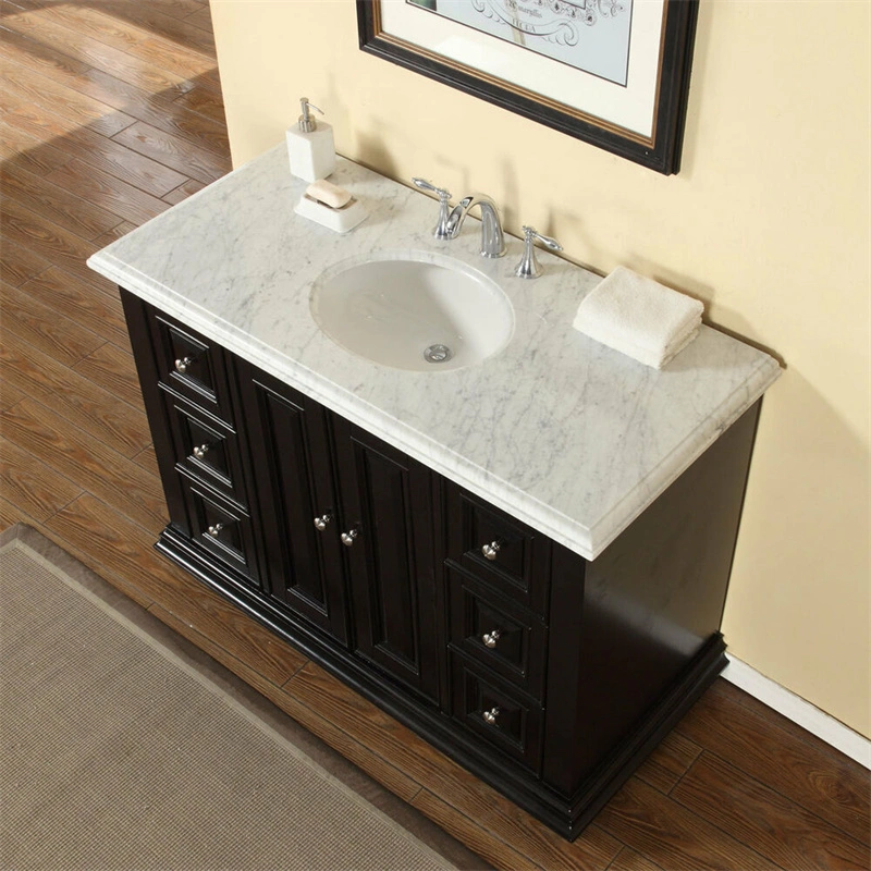 Solid Wood Compact Bathroom Vanity Modern Bathroom Cabinet