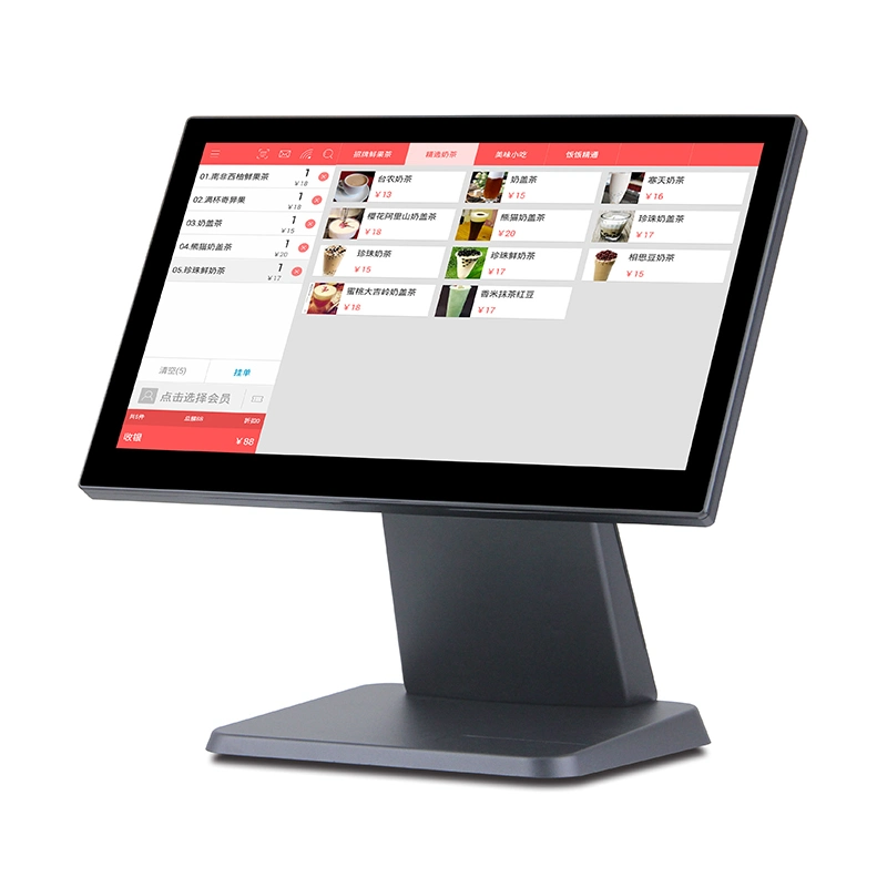 Touchscreen Terminal Android Kasse Leser Maschine POS-System Mit Thermodrucker, der Barcodescanner wiegt, Kassenschublade