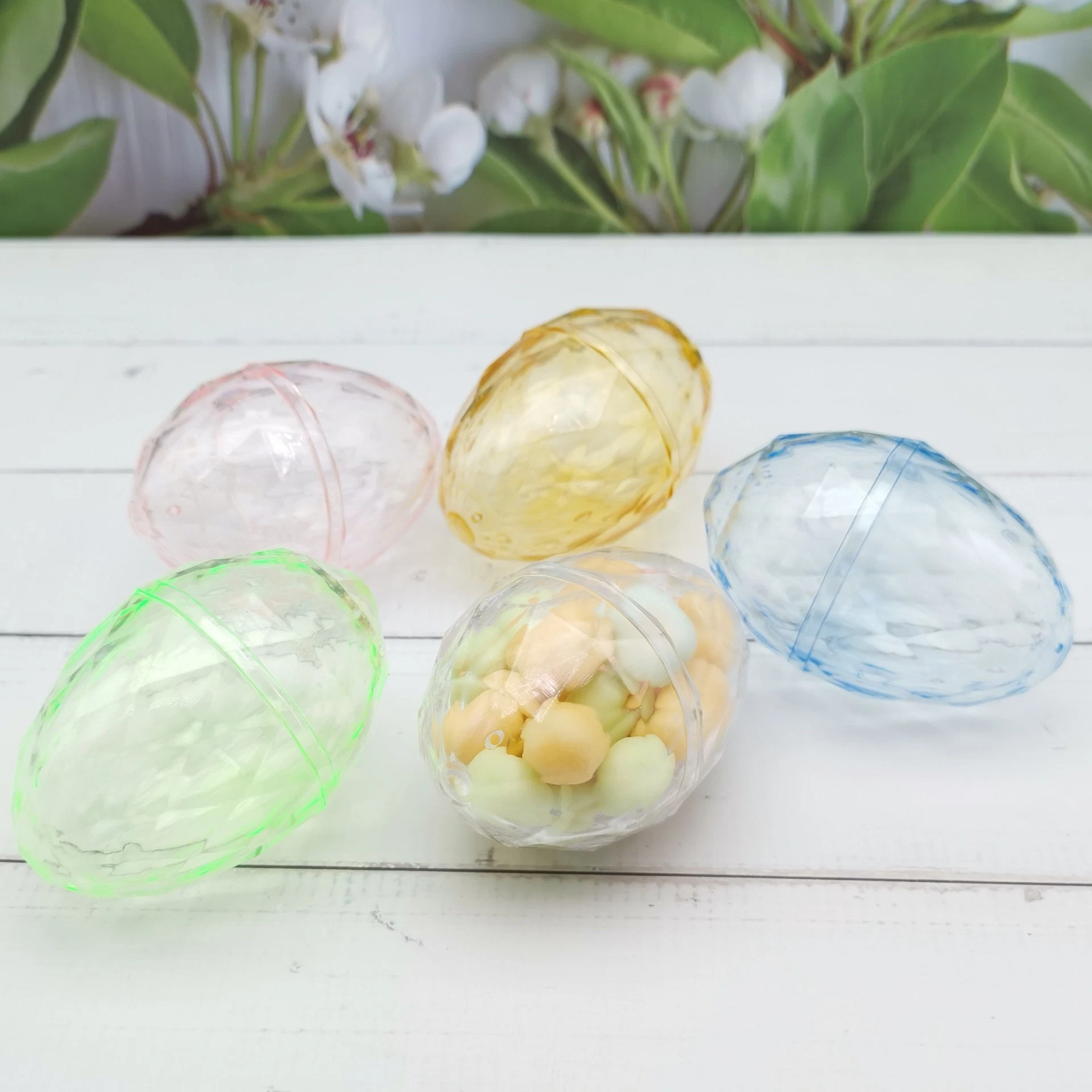 Easter Plastic Colorful Transparent Gifts PS Crafts Easter Egg Packing Candy Box