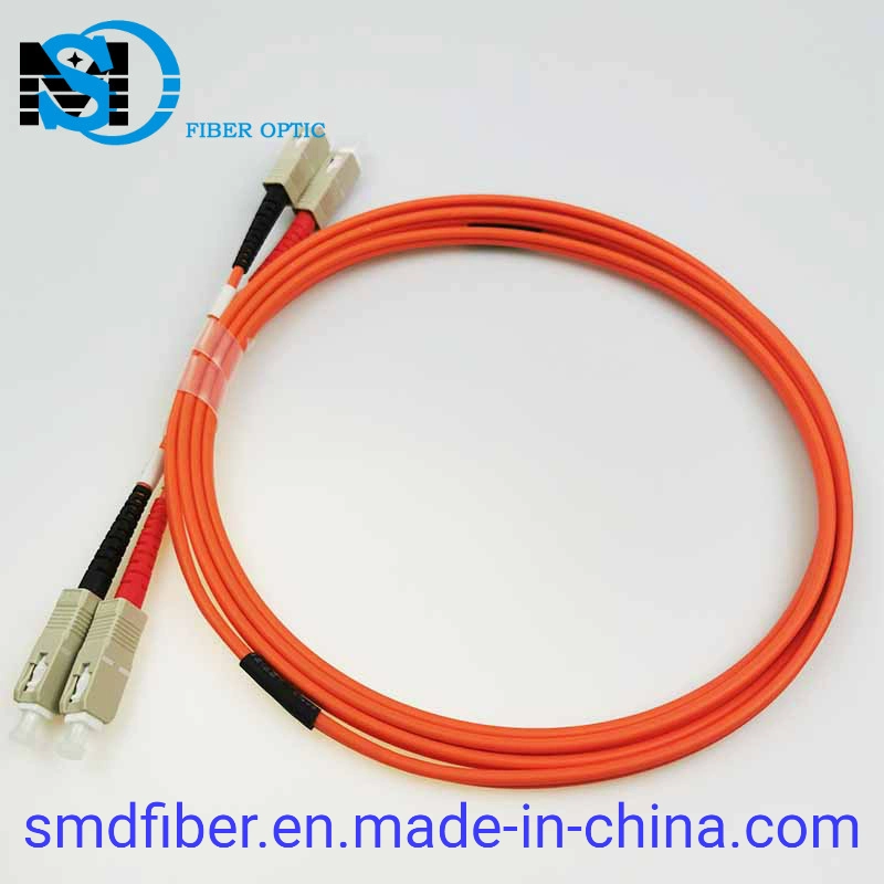 Fibra óptica multimodo SC/Upc-Sc/UPC de cable dúplex PVC LSZH