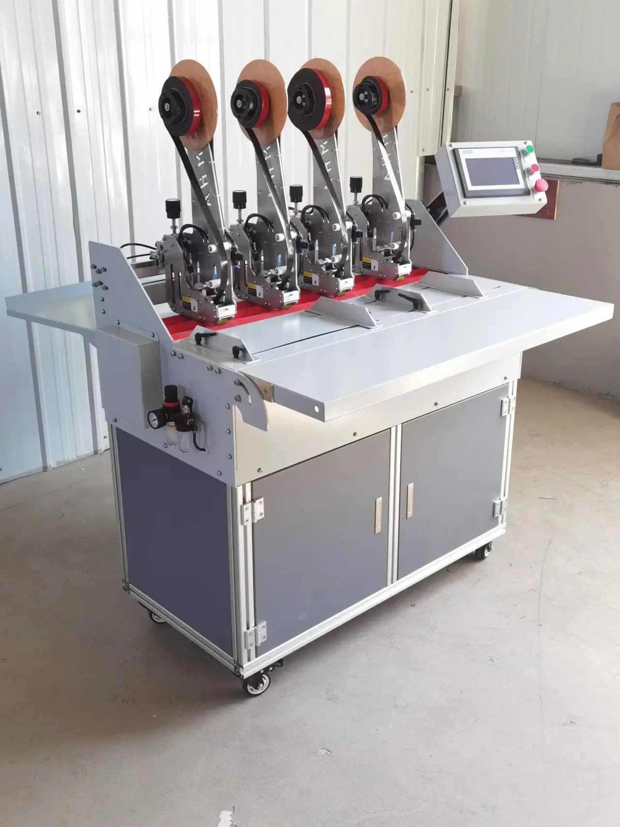 Semi Auto Double Sided Tear Tape Application Machine for Printing Packaging